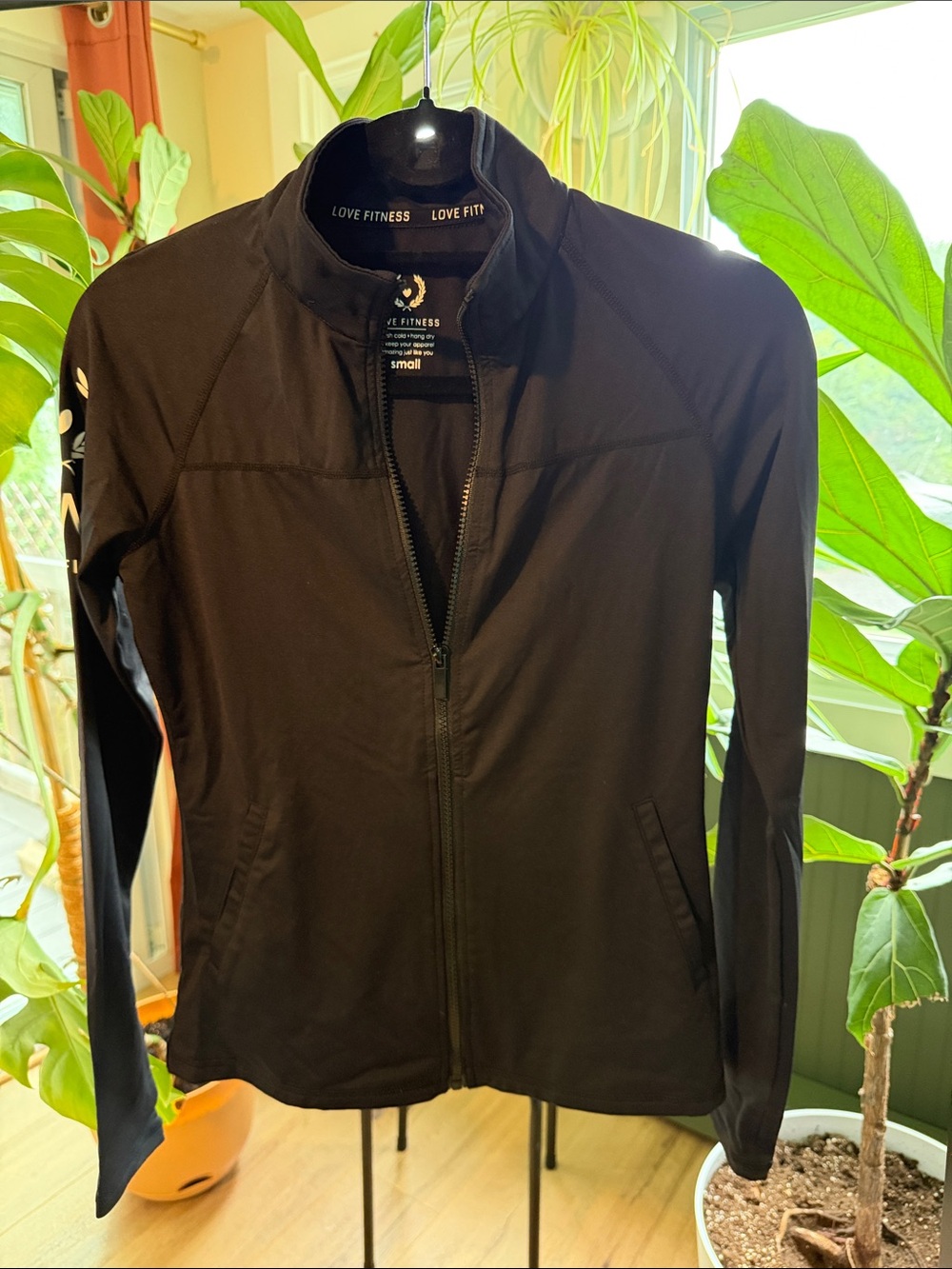 LOVE FITNESS Women’s Black Full-Zip Utility Jacket